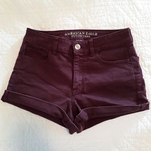 American Eagle Hi Rise Shortie Shorts